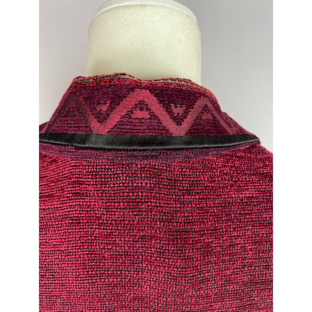 Boho Cottagecore Patchwork Embroidered Jacket Red… - image 6